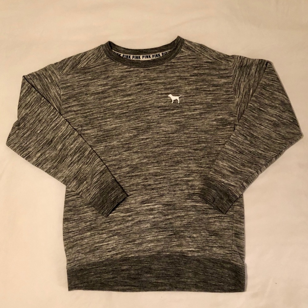 gray PINK brand sweater